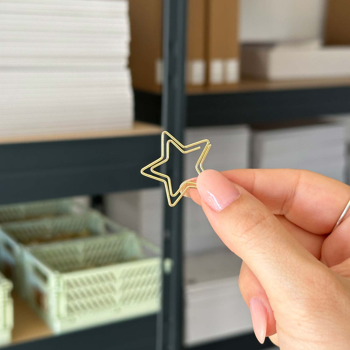 Star paper clips - Gold - 5 pieces