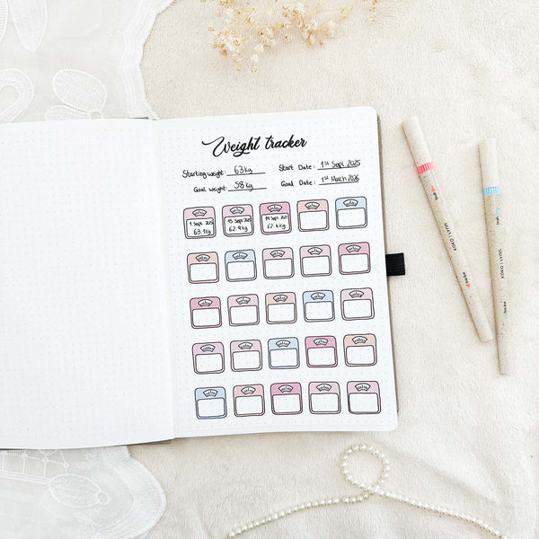Weight tracker - Stick-in-page - 100% recycled paper