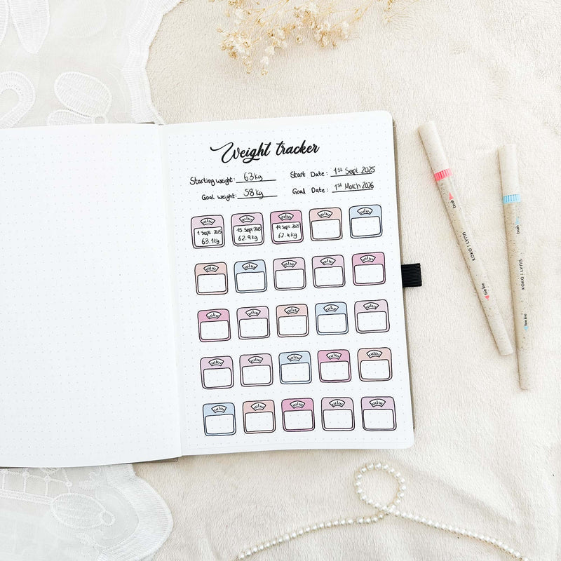 Weight tracker - Stick-in-page - 100% recycled paper