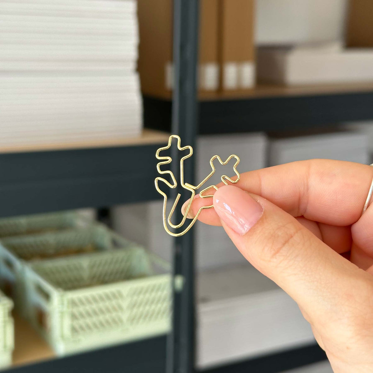 Reindeer paper clips - Gold - 5 pieces
