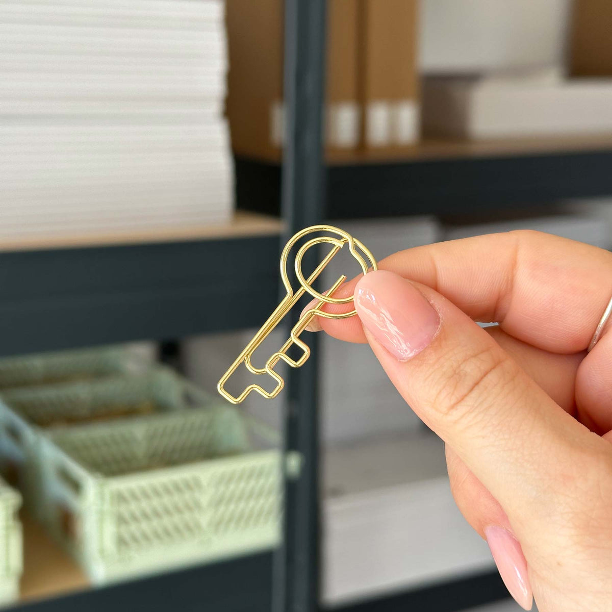 Key paper clips - Gold - 5 pieces
